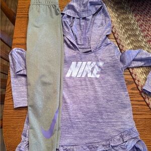 Nike Lavender Hoodie and gray Leggings Set